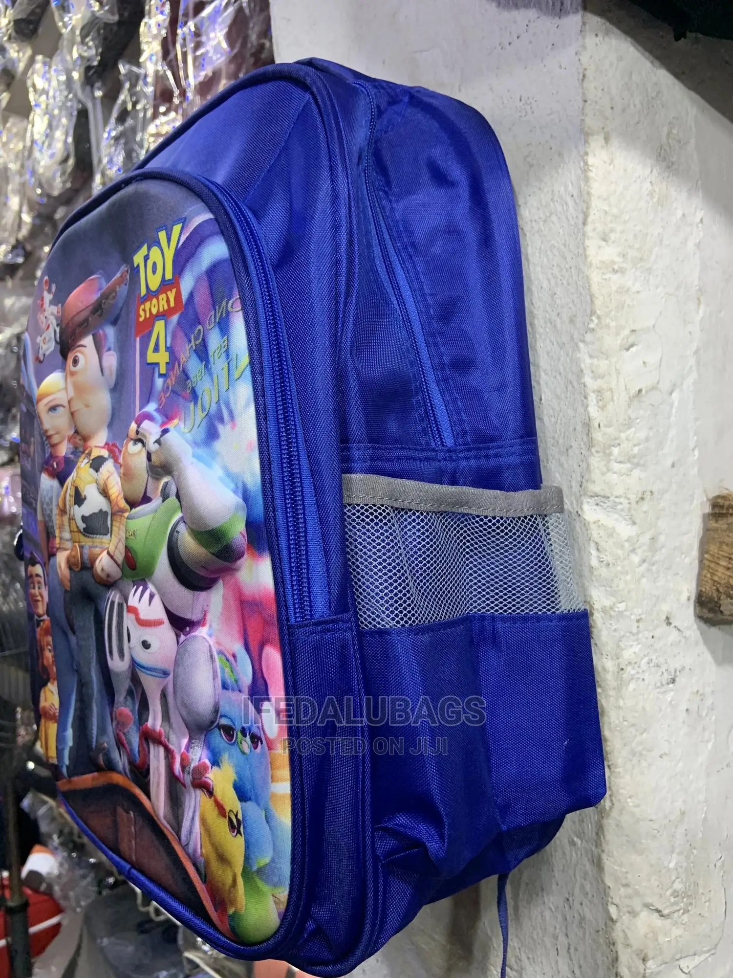 Medium Size Cartoon Character Blue Size Children School Bag