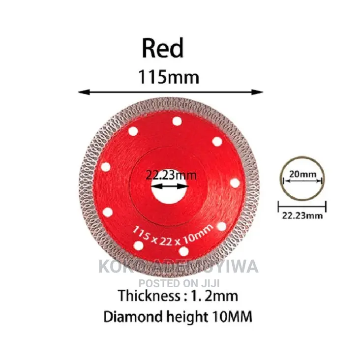 115mm Mesh Wave Diamond Cutting Disc Blade for Tile Marble