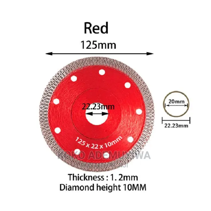 125mm Mesh Wave Diamond Cutting Disc Blade for Tile Marble