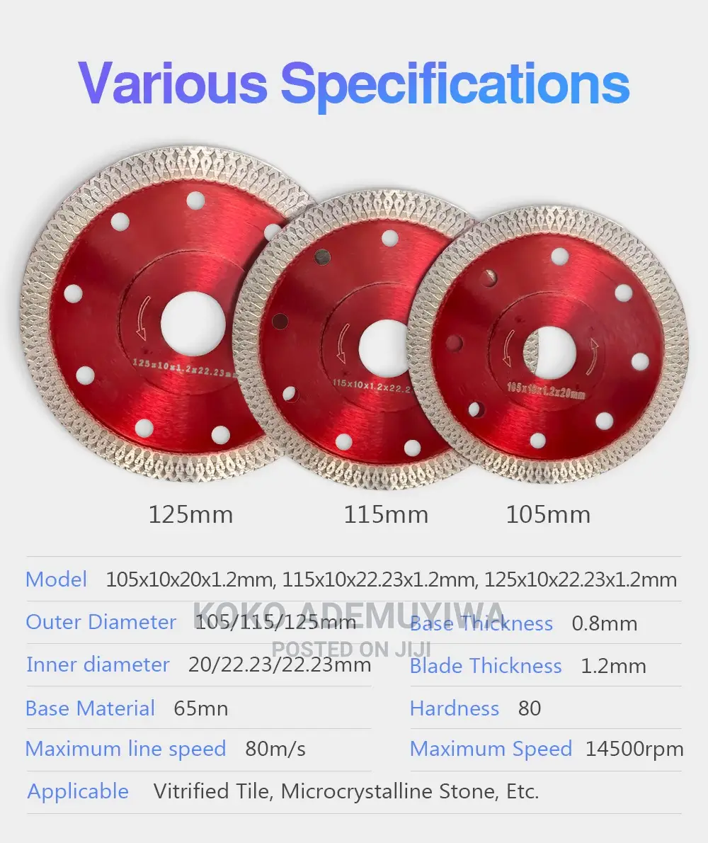 125mm Mesh Wave Diamond Cutting Disc Blade for Tile Marble