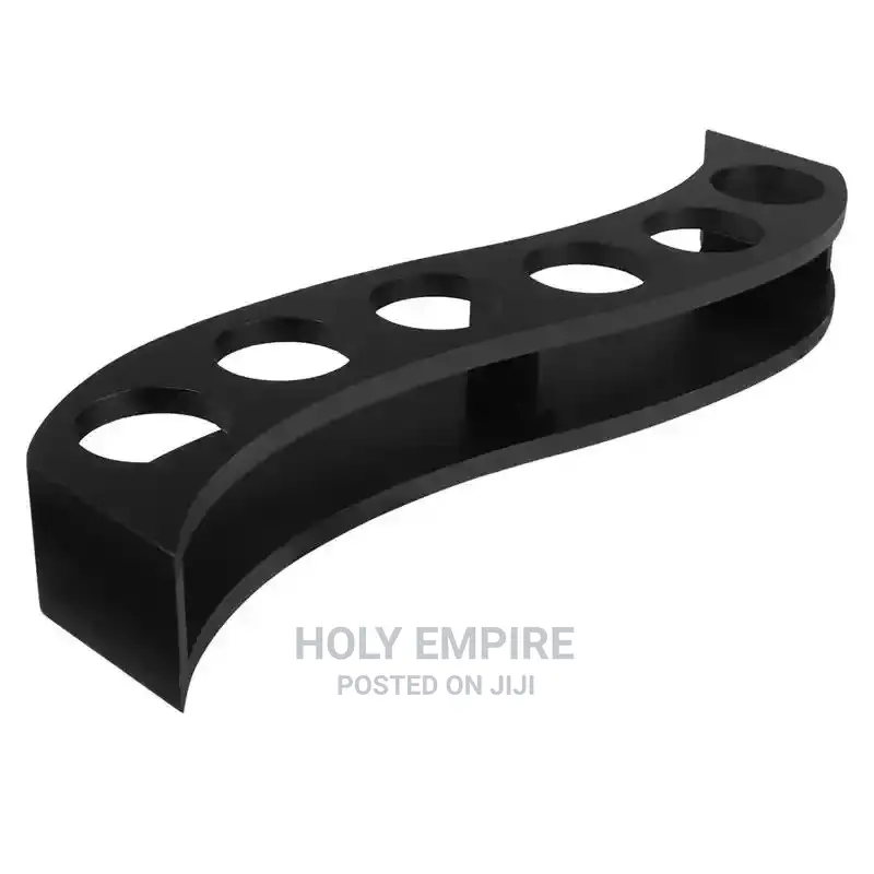 6 Holes Wooden Cup Holder Glass Display Rack Cocktail Wine