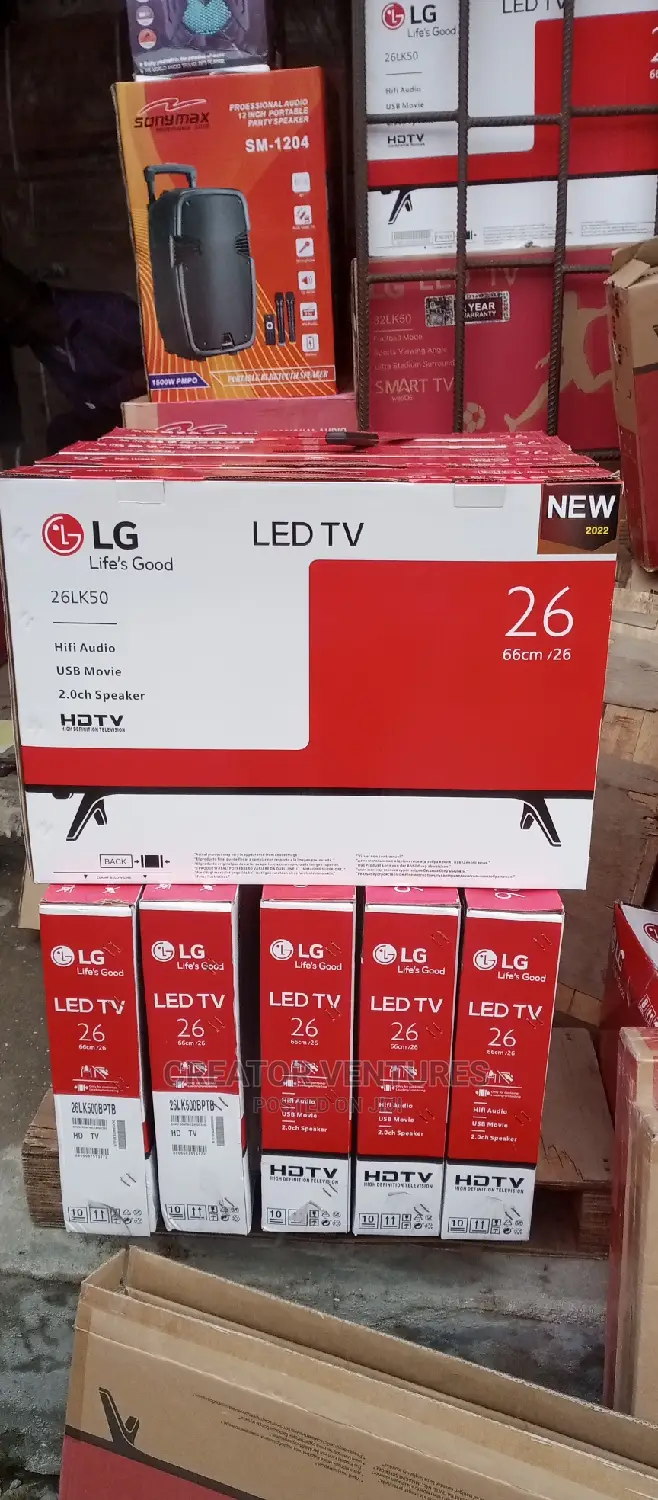 LG 26 Inches TV Led,AC/Dc, Complete Size,With USB.