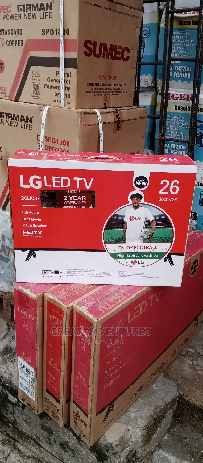 LG 26 Inches TV Led,AC/Dc, Complete Size,With USB.