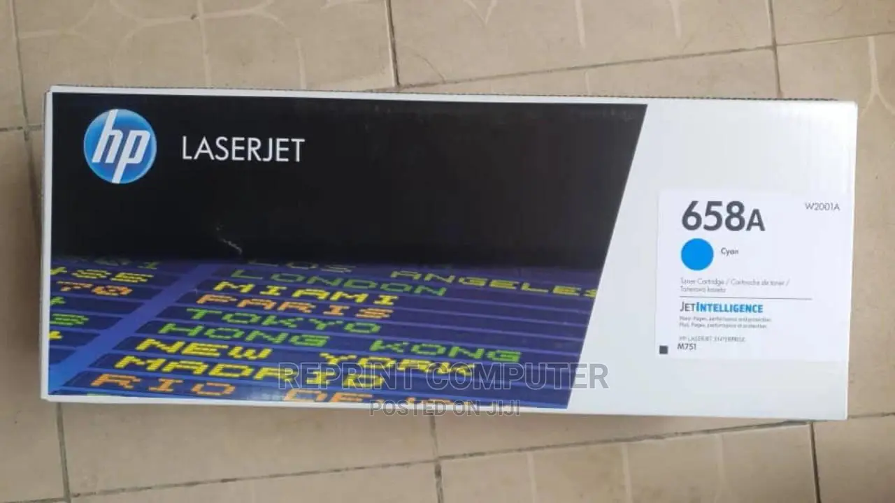 HP 658A Cyan Original Laserjet Toner Cartridge, W2001A