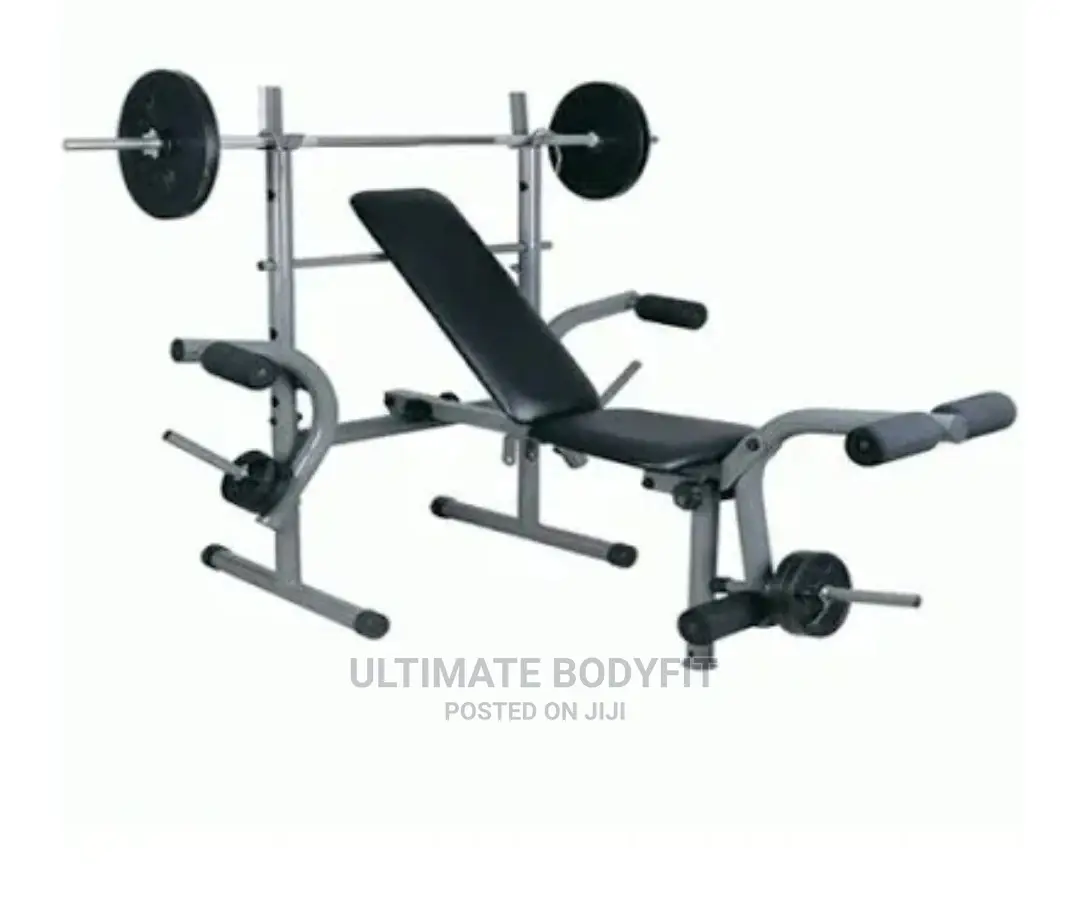 Brand New Weight Bench Machine With 50kg Plates Barbell