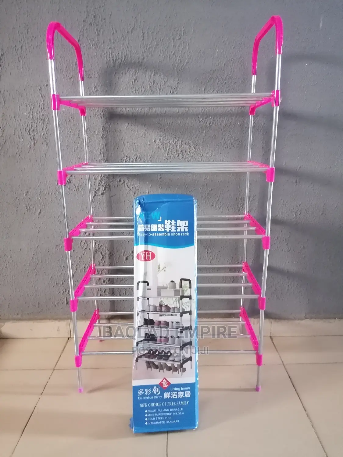 5 Layer Shoe Rack - Black /Steel Shoe Rack