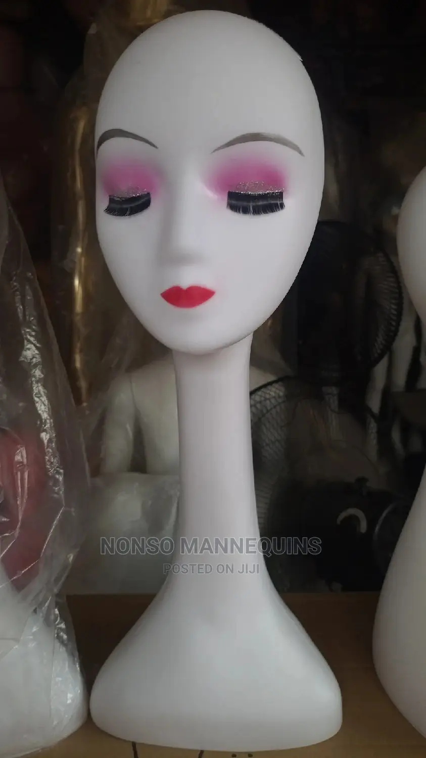 White Long Neck Mannequin Heads
