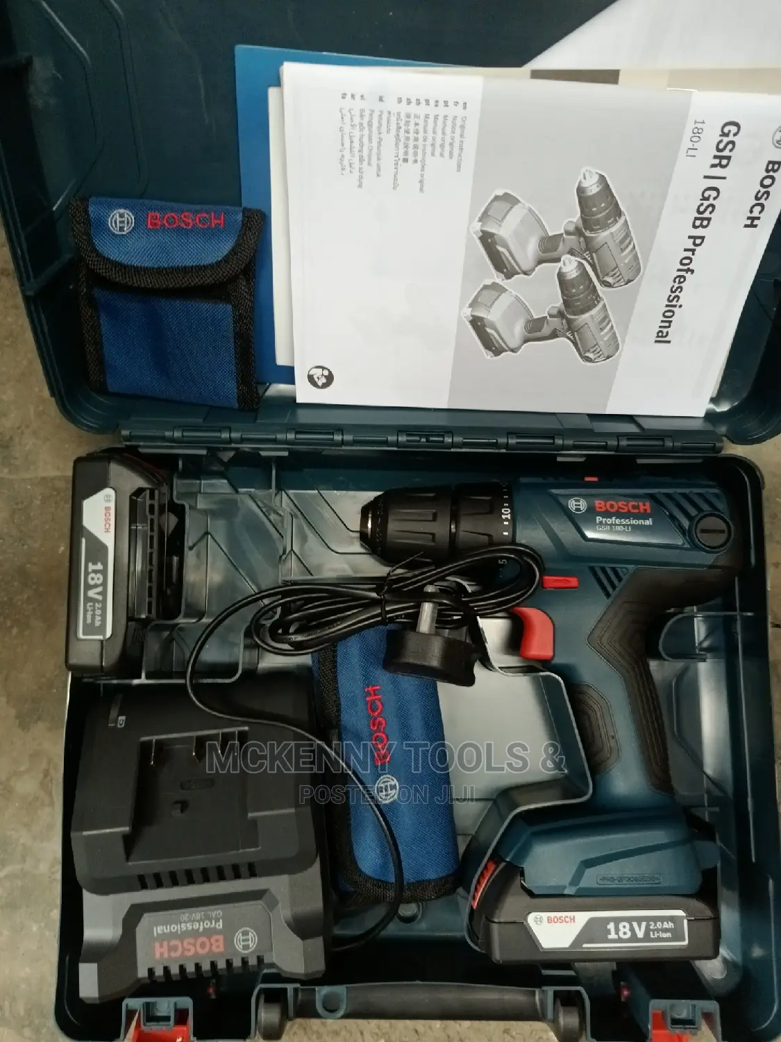 Screwdriver Battery-Powered Impact Drill 18V 23-Piece Bit