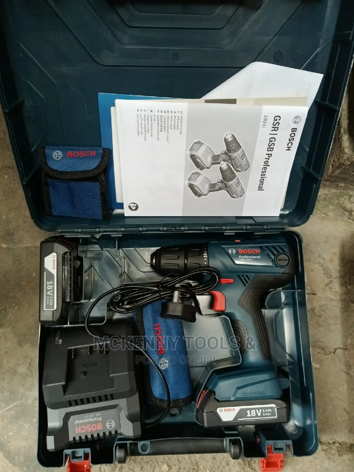 Screwdriver Battery-Powered Impact Drill 18V 23-Piece Bit