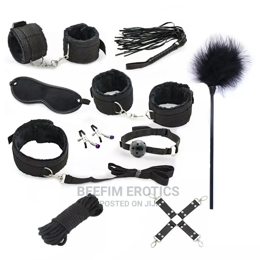 BDSM Kit Bondage Resistant Sex Set With Whips and Clamp