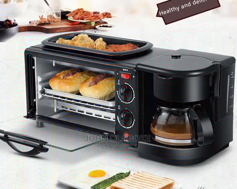 3 in 1 Breakfast Maker Oven Grill and Coffee Maker