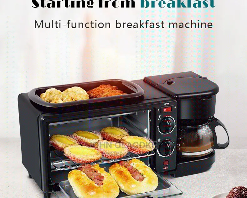 3 in 1 Breakfast Maker Oven Grill and Coffee Maker