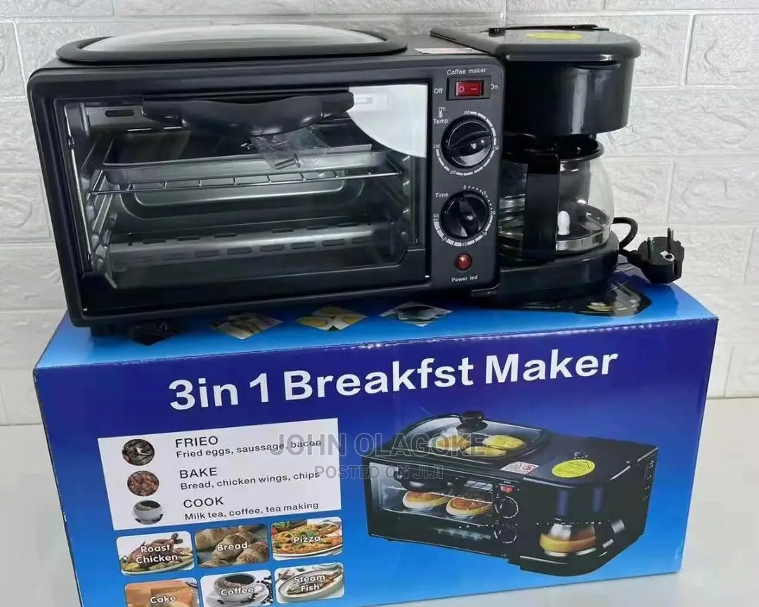 3 in 1 Breakfast Maker Oven Grill and Coffee Maker