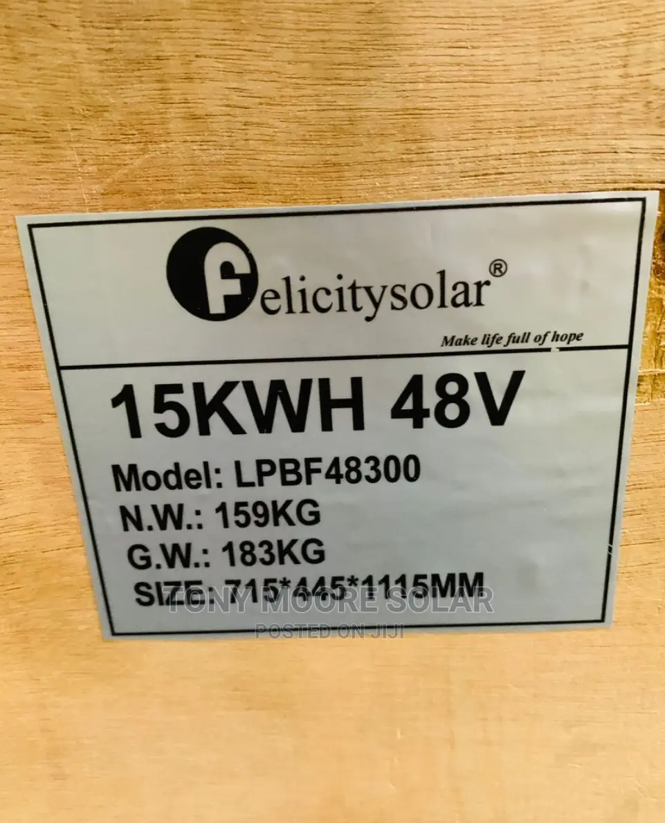 48v 15kwh Standing Felicity Lithium Battery