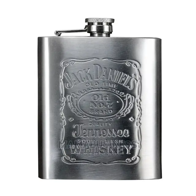 Stainless Steel Jack Daniels Branded Whisky Liquor Hip Flask