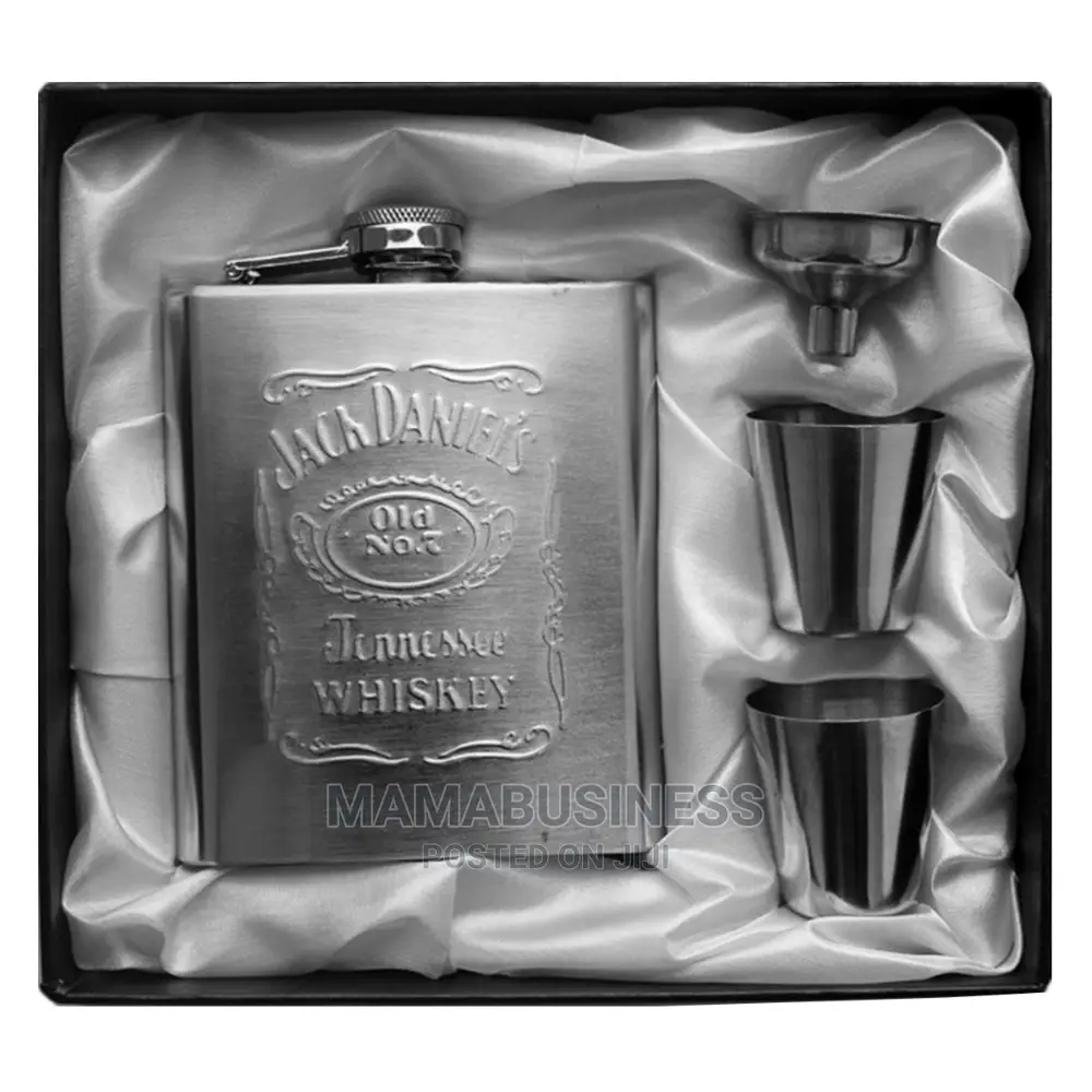 Stainless Steel Jack Daniels Branded Whisky Liquor Hip Flask