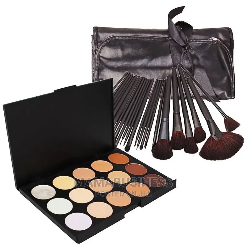 24pcs Makeup Brushes + 15 Colors Concealer Makeup Pallete