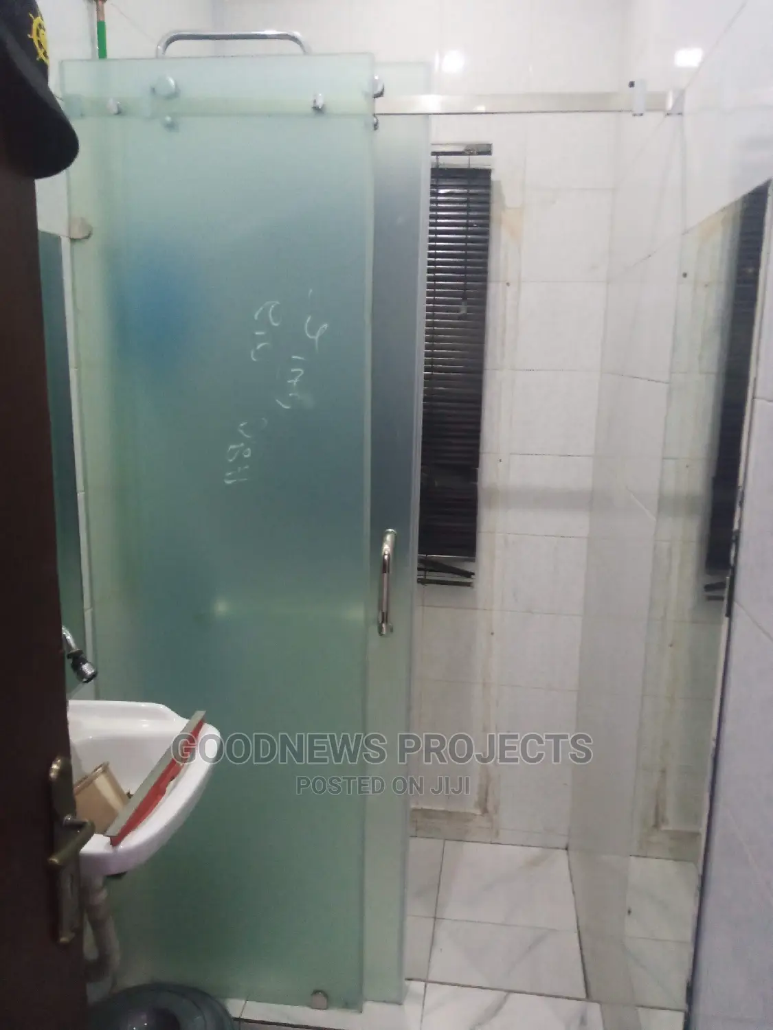 Full Frosted Sliding Shower Glass