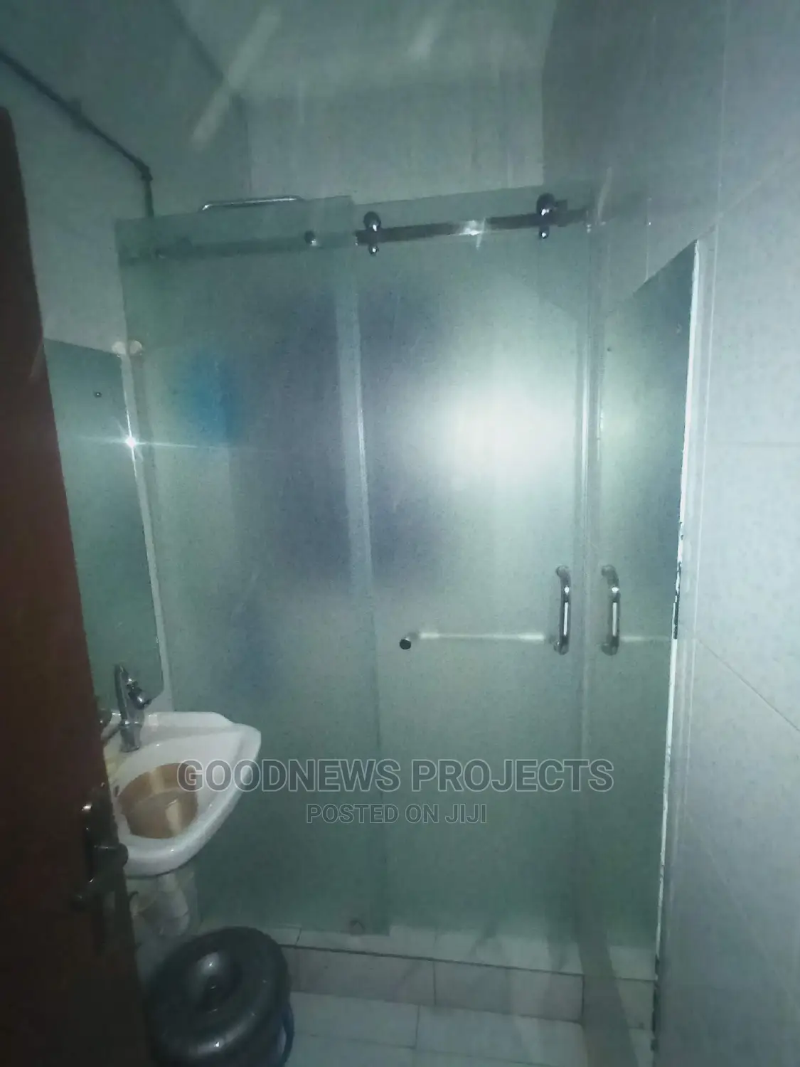 Full Frosted Sliding Shower Glass