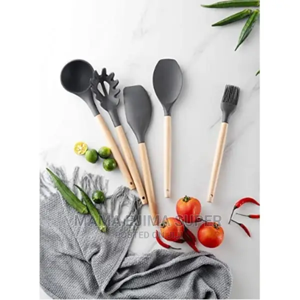 Silicone Cooking Utensils Set - Non-Stick Heat Resistant