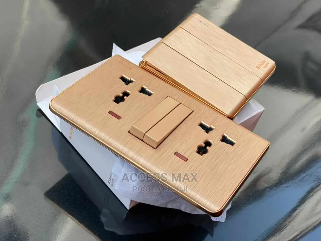 13amps Double Socket Gold