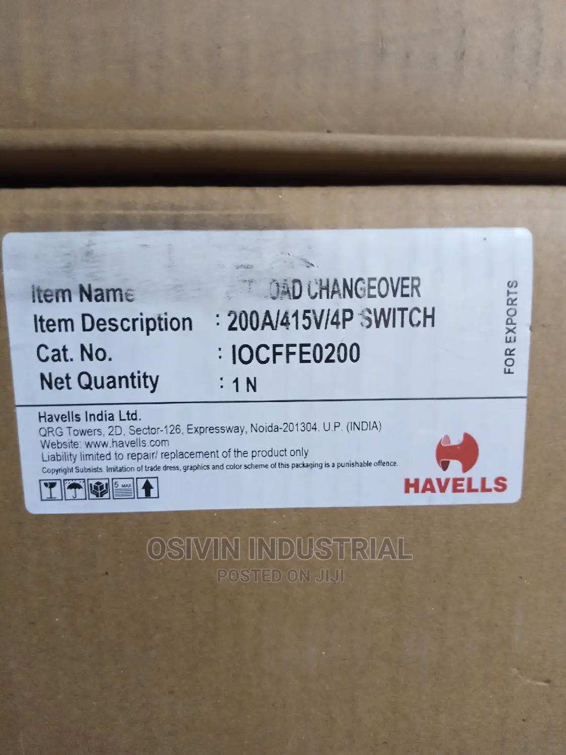 200amp Side Havell Change Over Switch