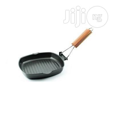 Griddl Wooden Handle Foldable Non Stick Frying Pan