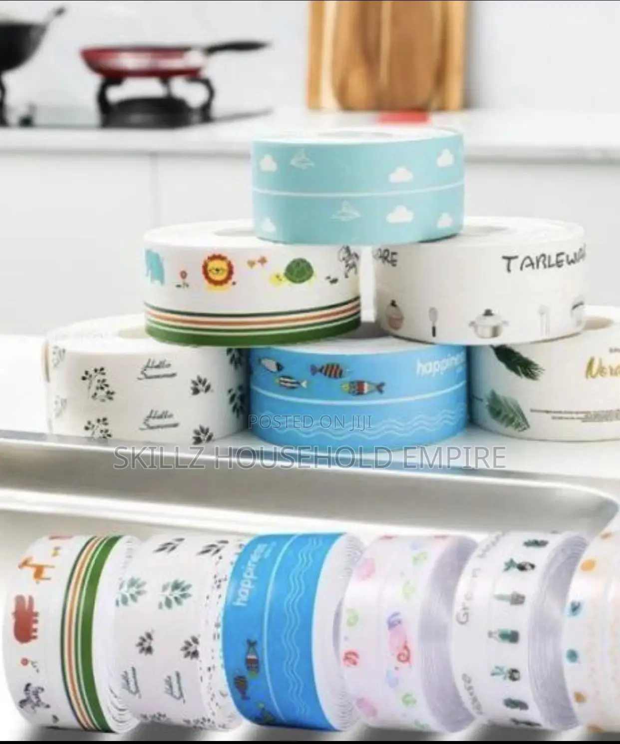 Colorful Sink and Toilet Tape