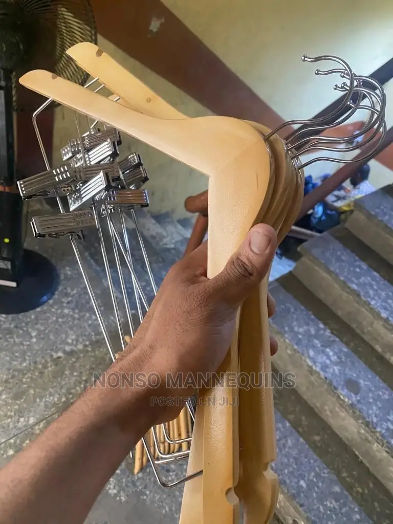 Wooden Clip Hangers for Trousers and Skirts