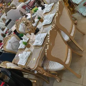 Luxury 6 Seater Wooden Royal Dining Table Set.