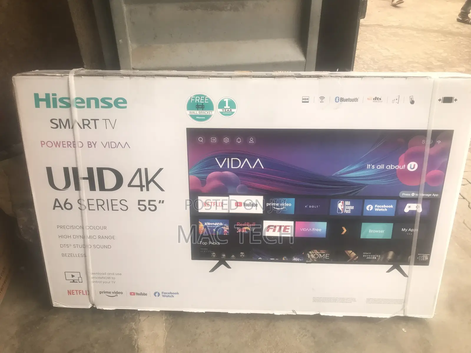 55 Inches Hisense Smart Tv With Bluetooth