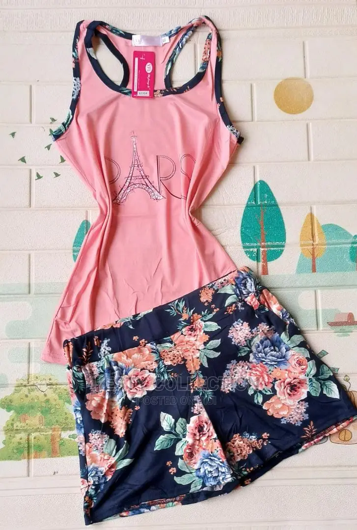 Two Piece Night Wears Nightie Pyjamas Male Female
