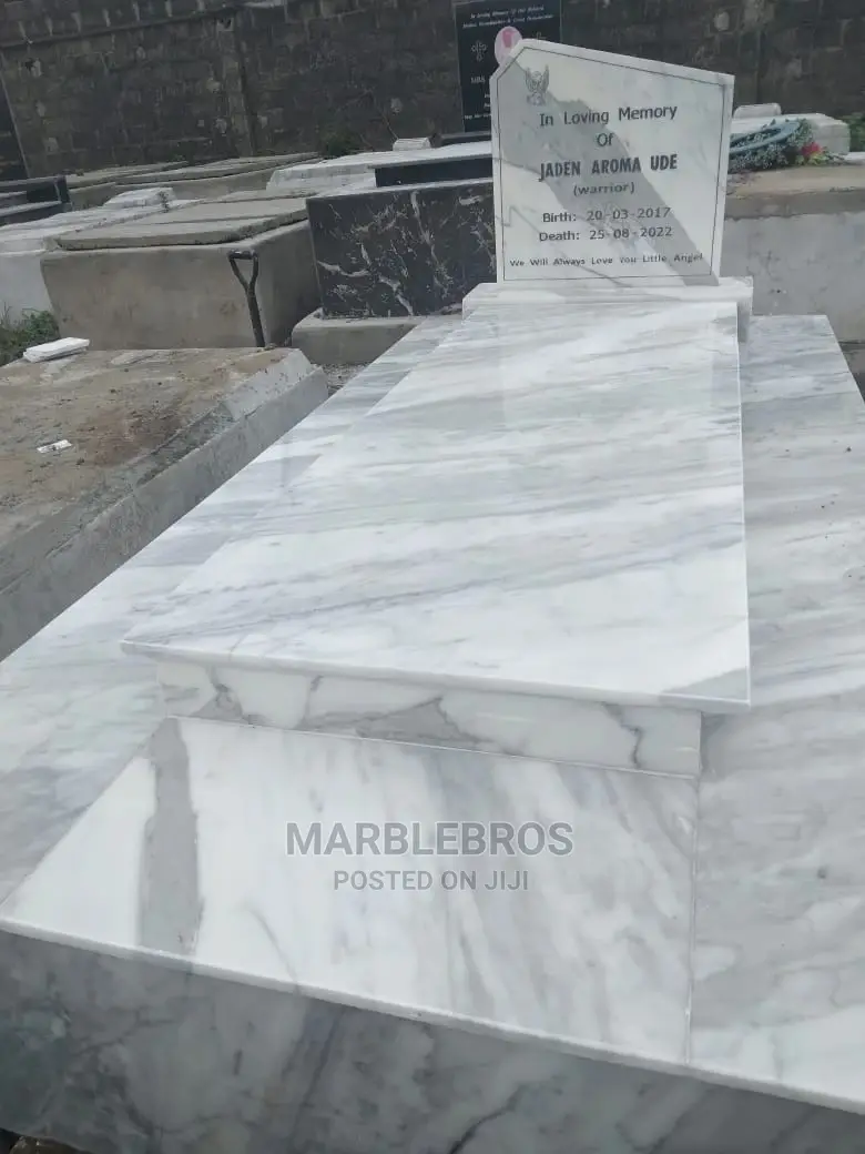 White Marble Stone Grave