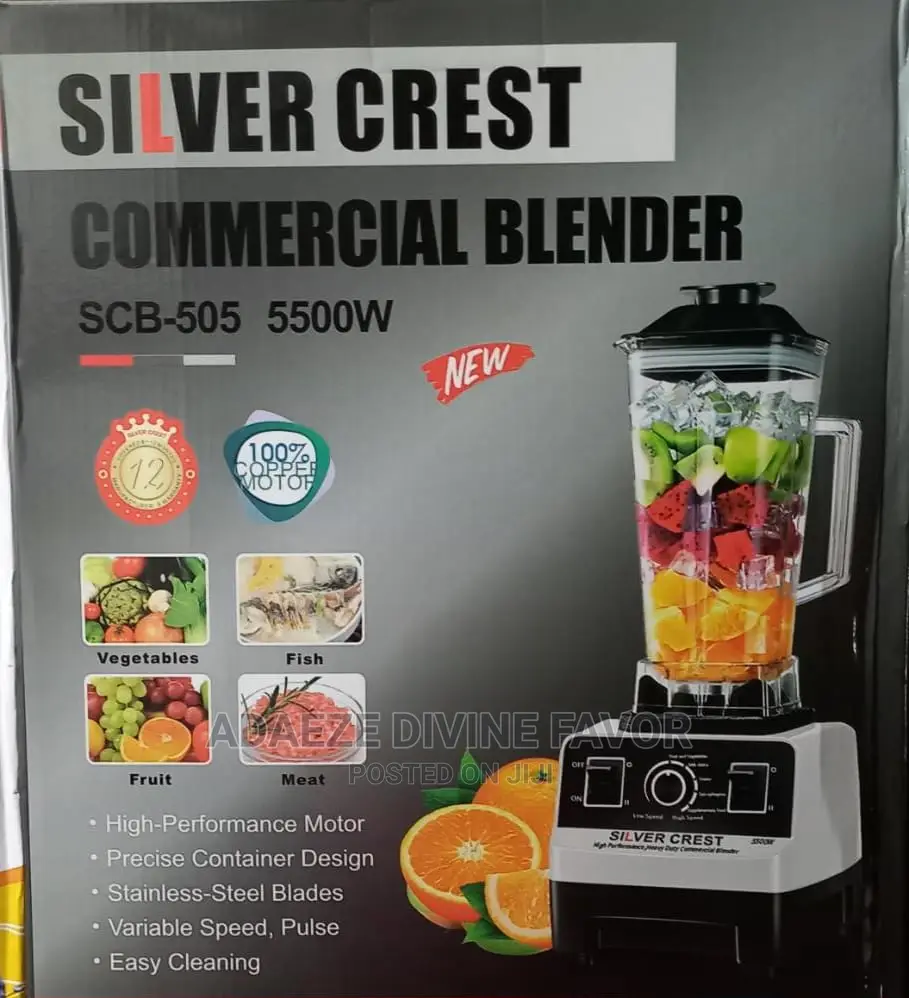Silver Crest Commercial Blender 5500w Scb-505