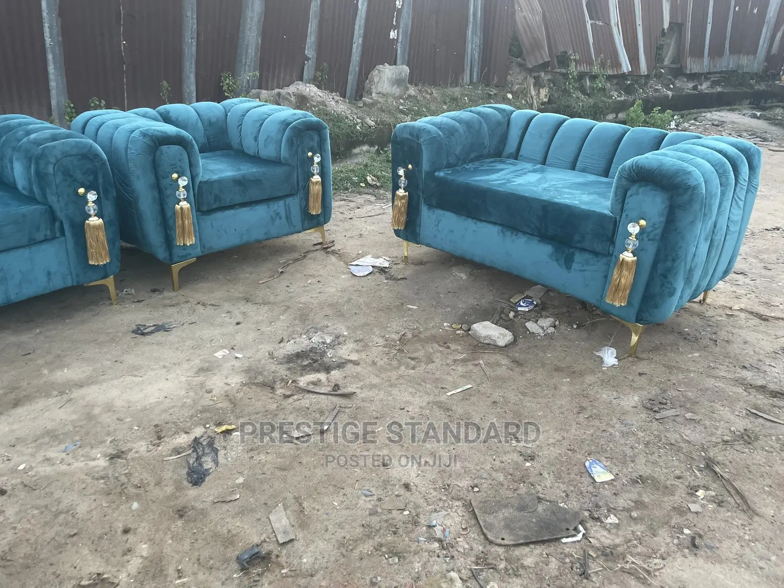 Luxury 7 Seater Living Room Fabric Sofa Chairs.