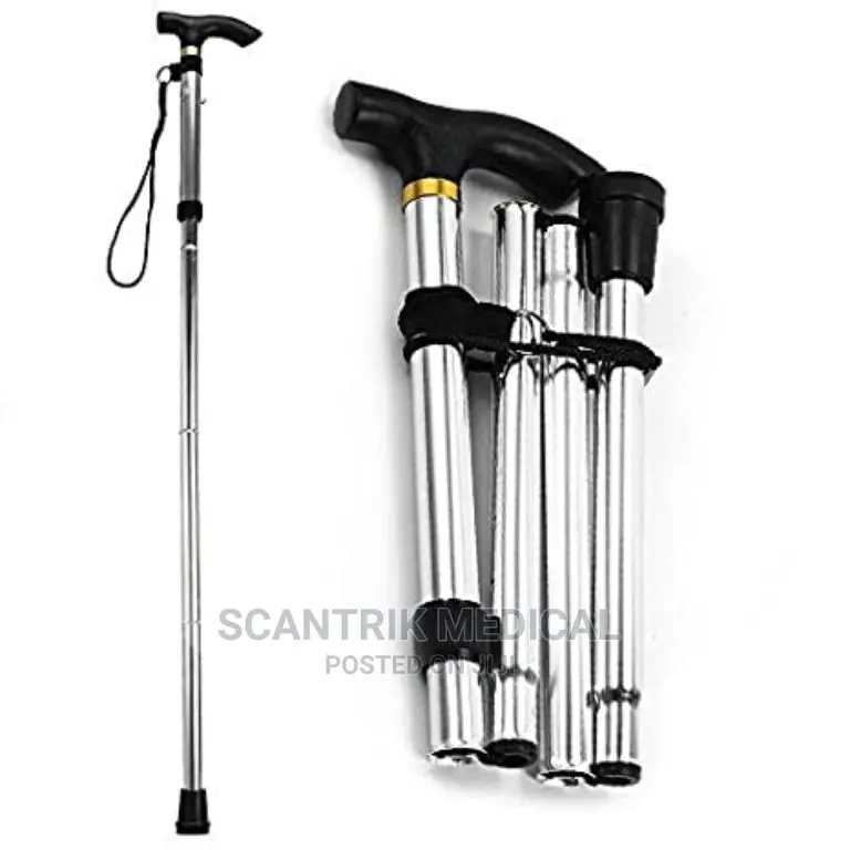 Aluminum Folding Cane Black for Patient Use