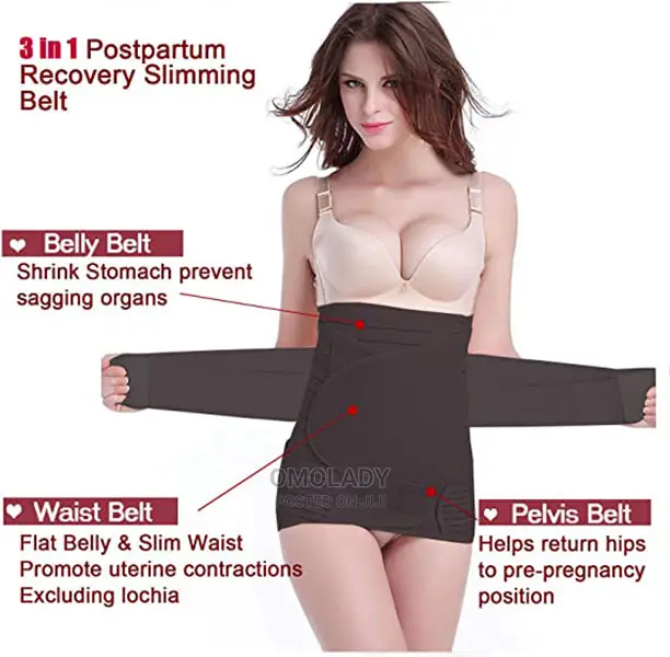 3 in 1 Stripe Postpartum Abdominal Maternity Recovery Belt