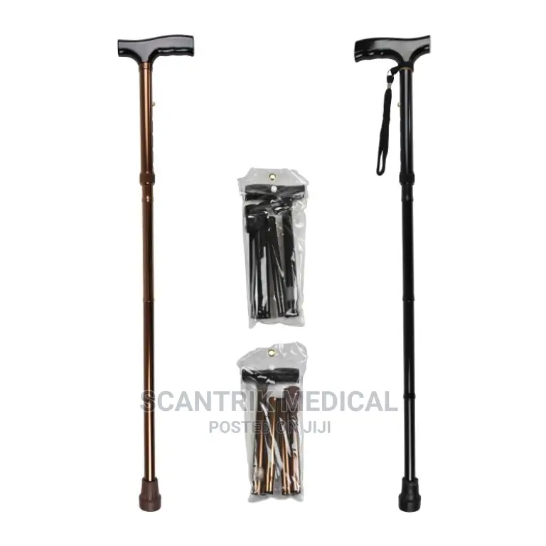 Portable Aluminum Folding Cane Black