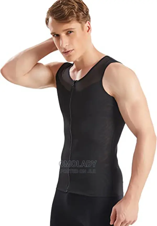 Men's Body Shaper Slimming Vest - Black