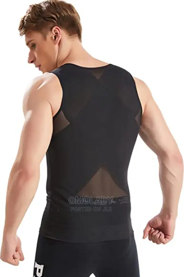 Men's Body Shaper Slimming Vest - Black