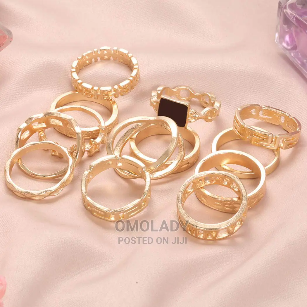 13 Pieces Knuckle Ring Set - Gold Plated