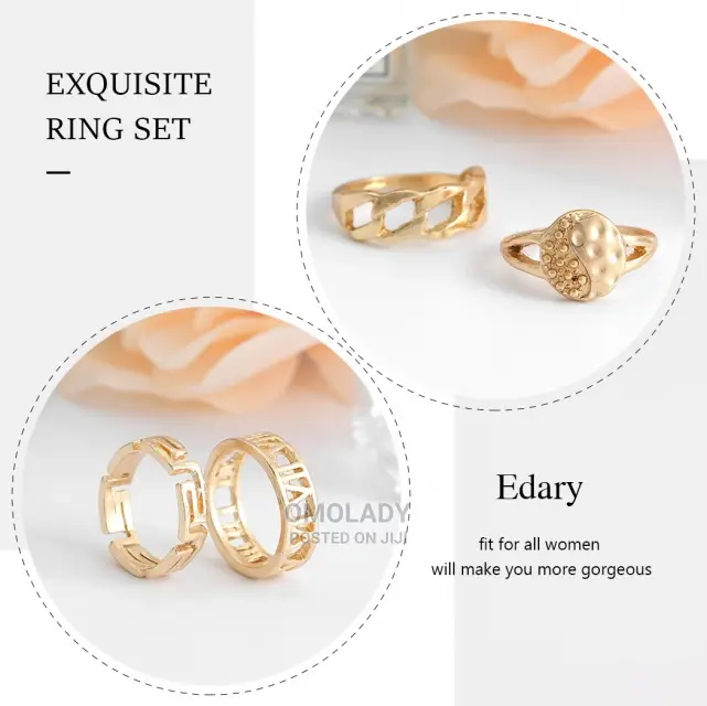 11pc Gold Plated Knuckle Ring Set