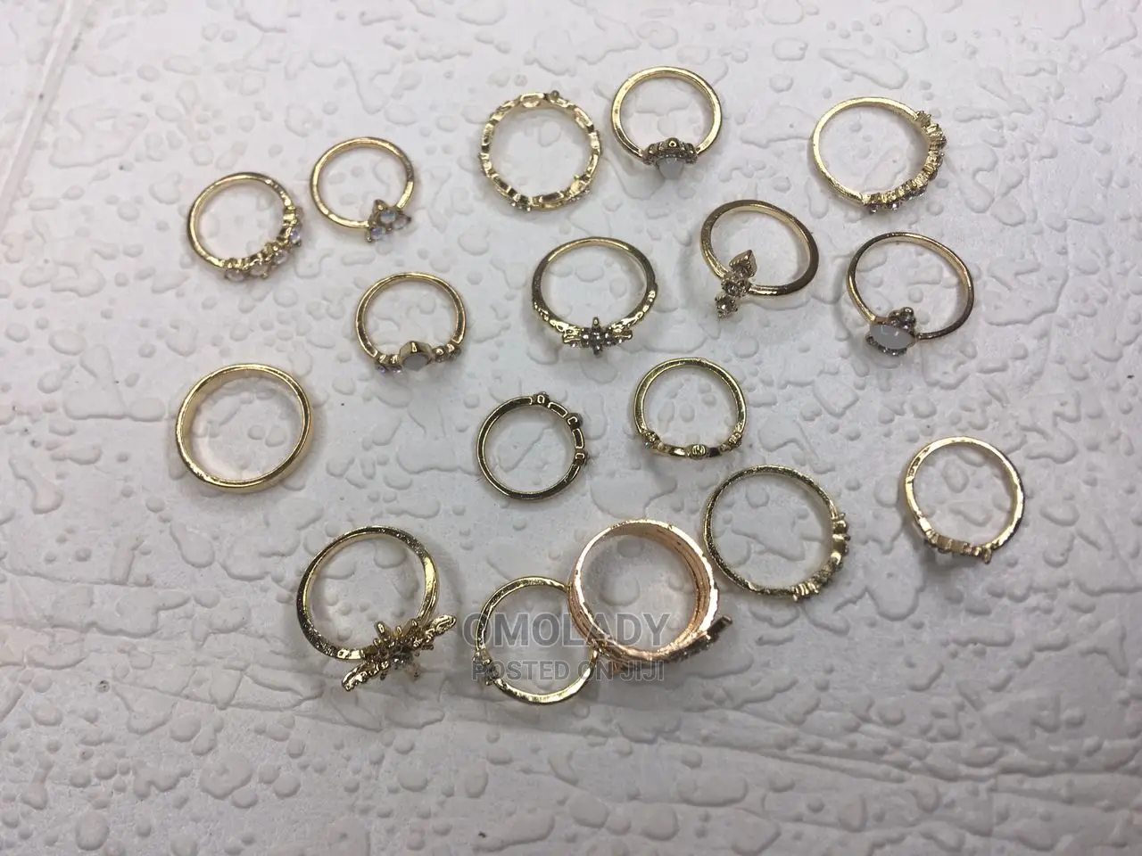 17pc Gold Plated Knuckle Ring Set