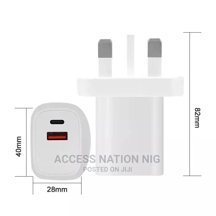 PD Fast Charger With Usb and Type C Output 25w SHPLUS