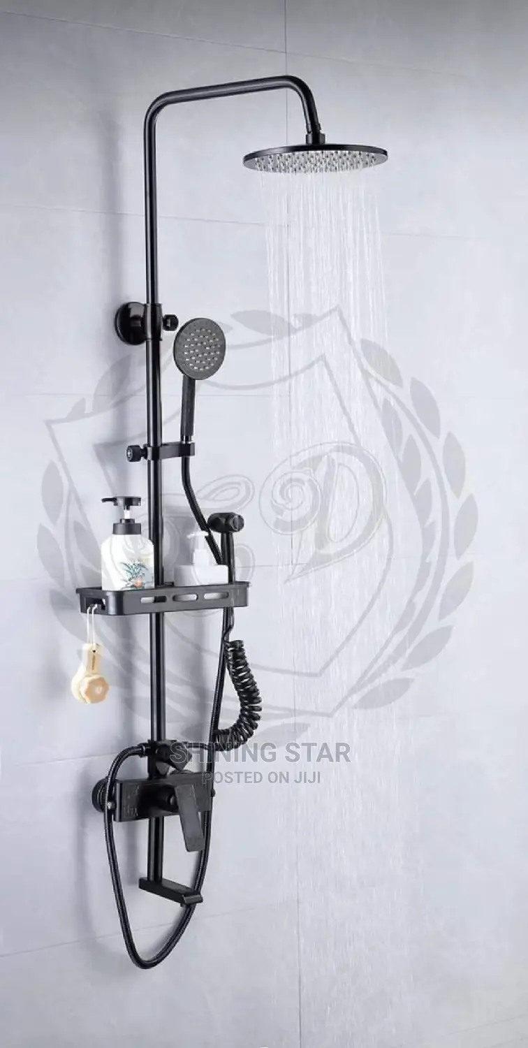 Black Standing Shower With Shattaf (001T)