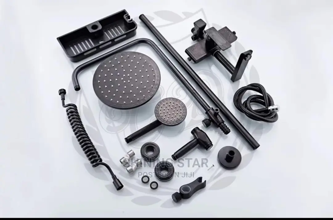 Black Standing Shower With Shattaf (001T)