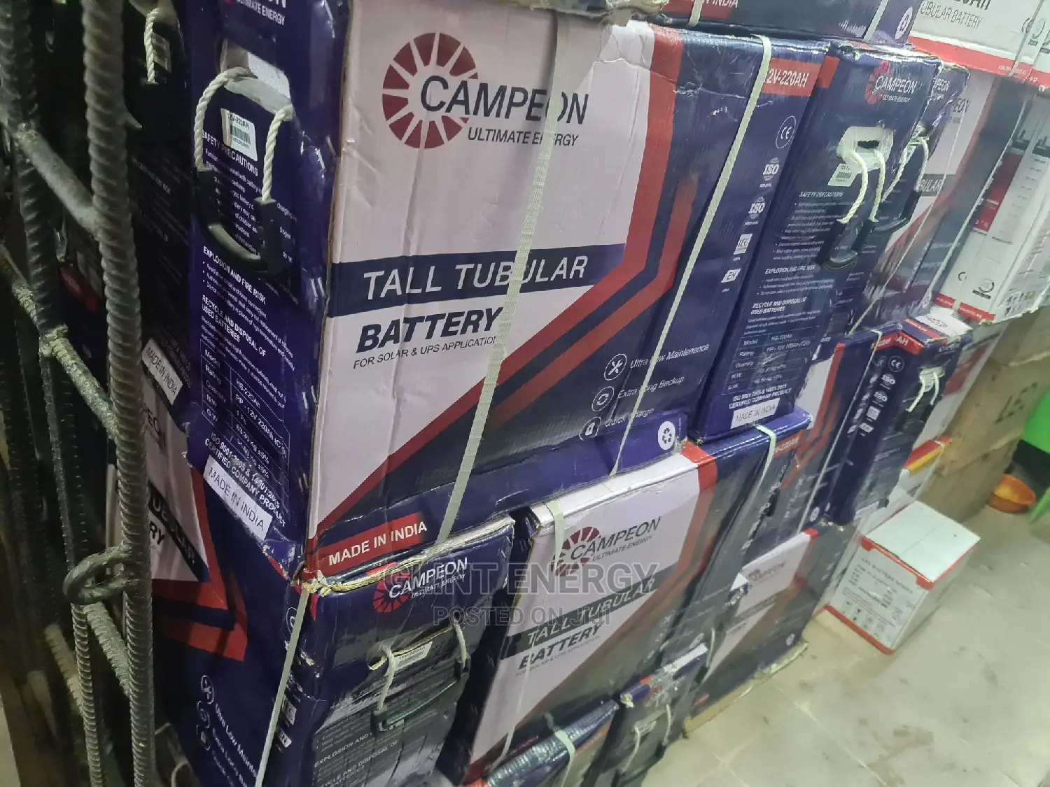 220ah 12v Campeon Indian Tall Tubular Battery