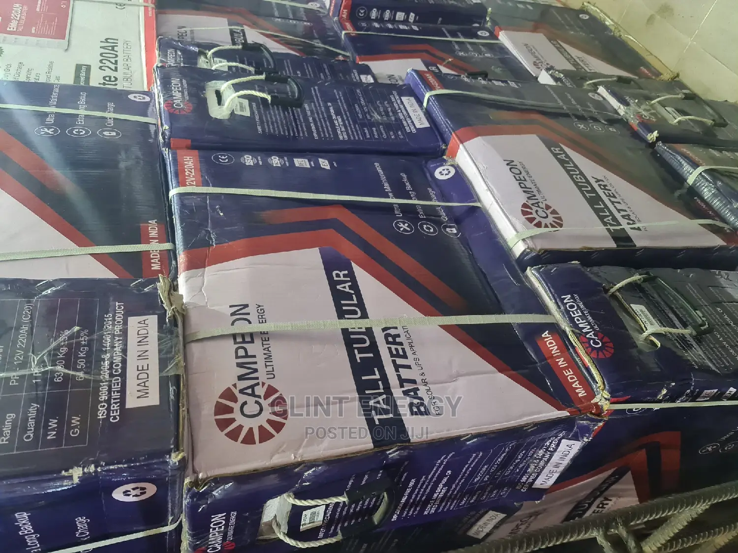 220ah 12v Campeon Indian Tall Tubular Battery