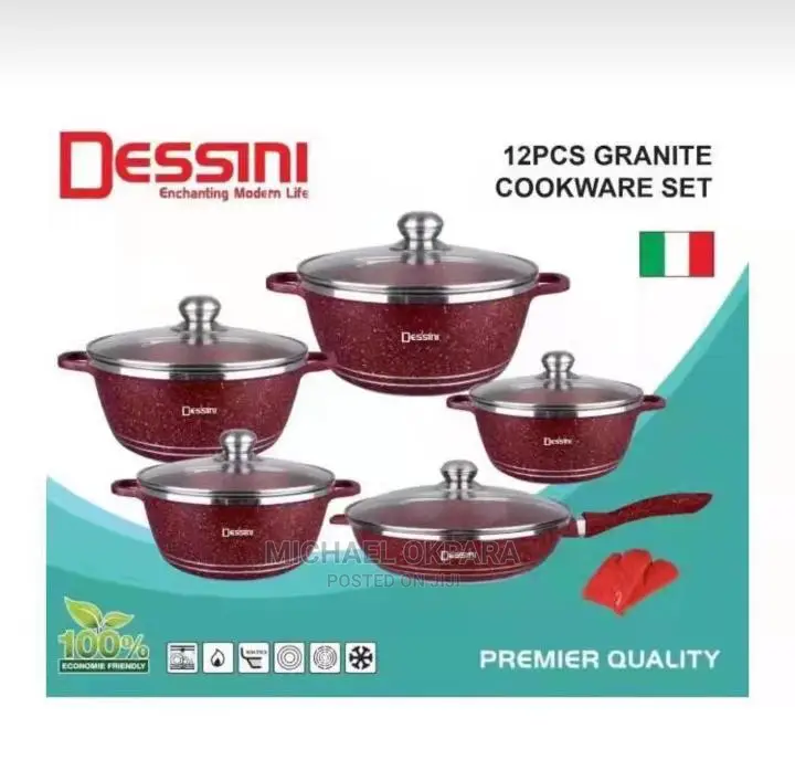 Dessini Granite 5 Sets Pots With Fry Pan