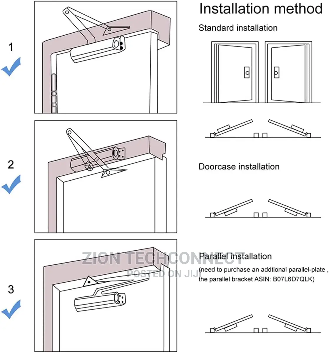 Door Closer Automatic Adjustable Closers Spring Hydraulic